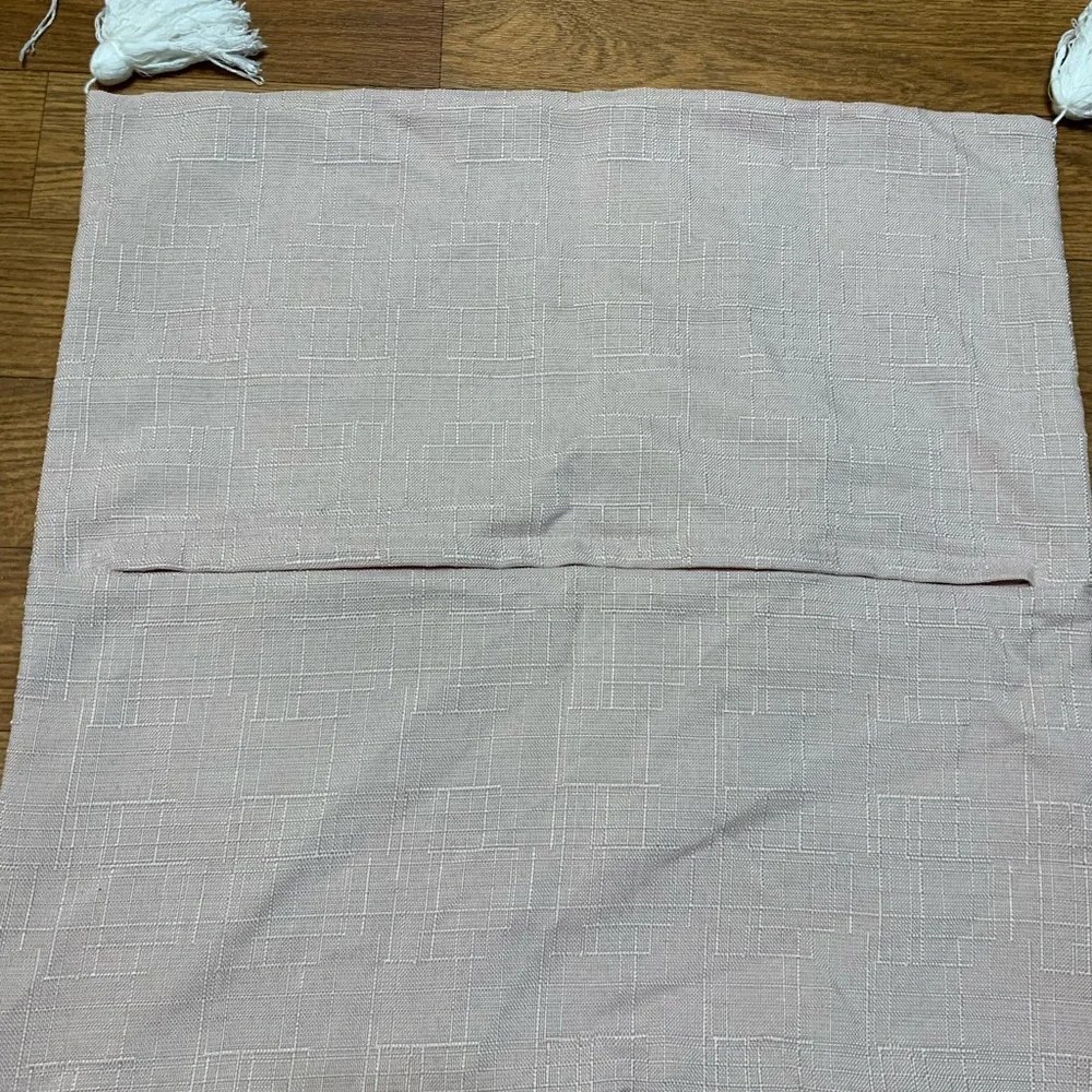 Pillow Cover, Dusty Rose and White  19.5”